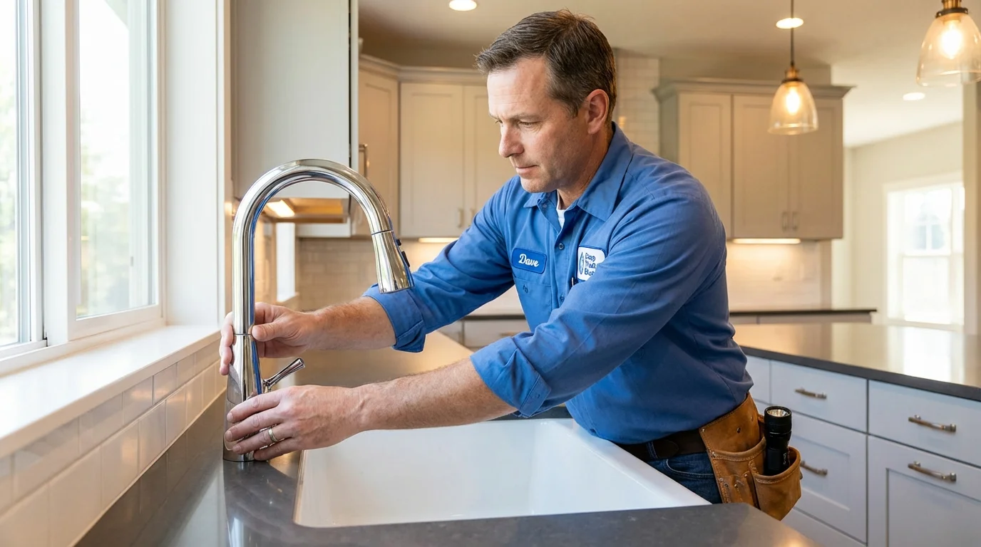Kitchen faucet installation by Johns Plumbing LLC in Bella Vista