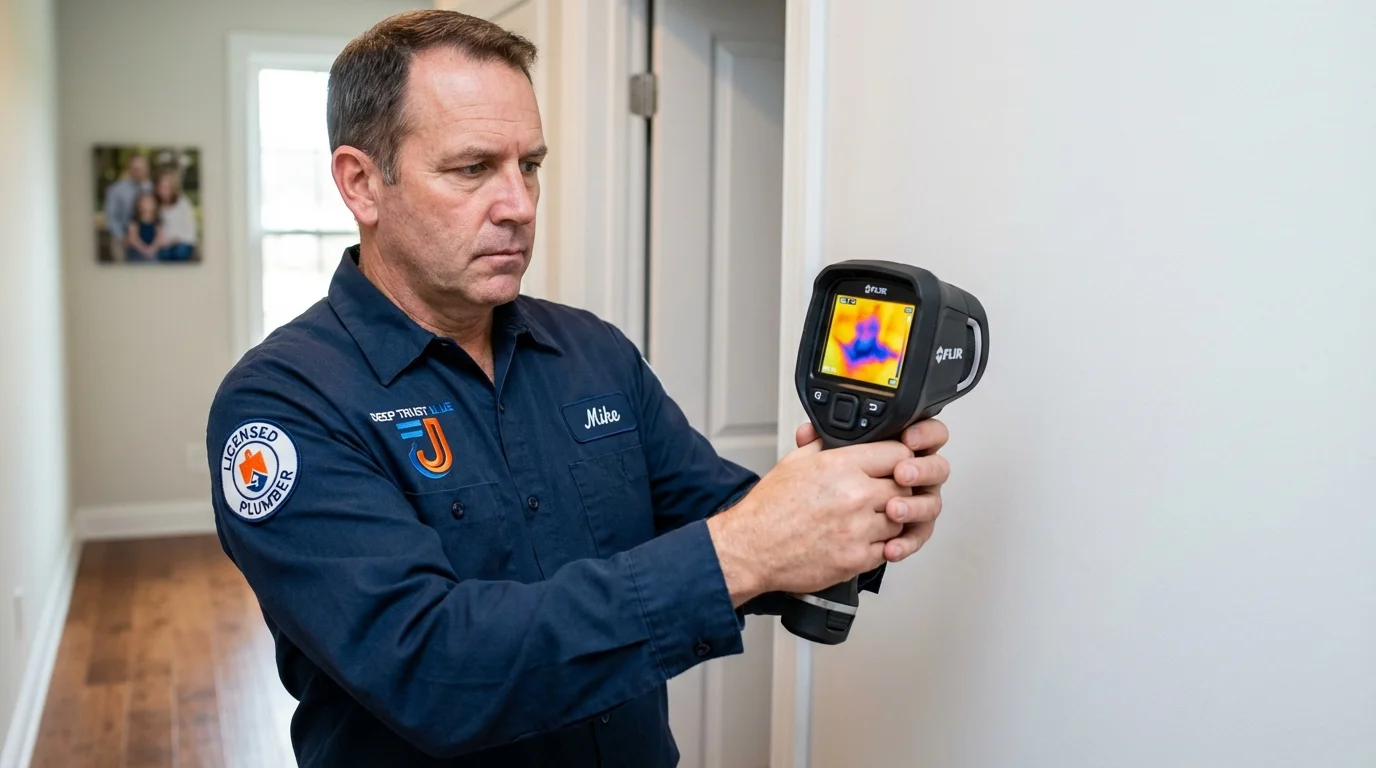 Thermal imaging leak detection by Johns Plumbing LLC in Bella Vista